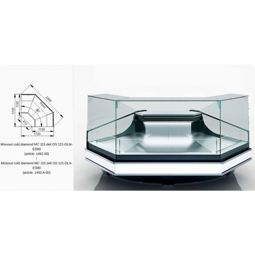 Витрина Missouri cold diamond MC 115 deli self 084 - DLA-ER90 - DLA-ER90