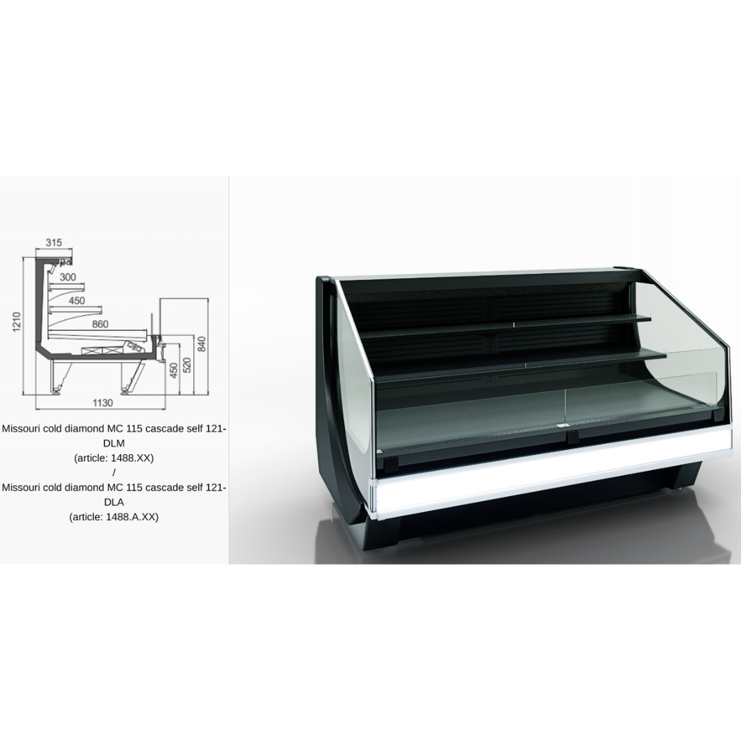 Витрина Missouri cold diamond MC 115 cascade self 121-DLM - 1250