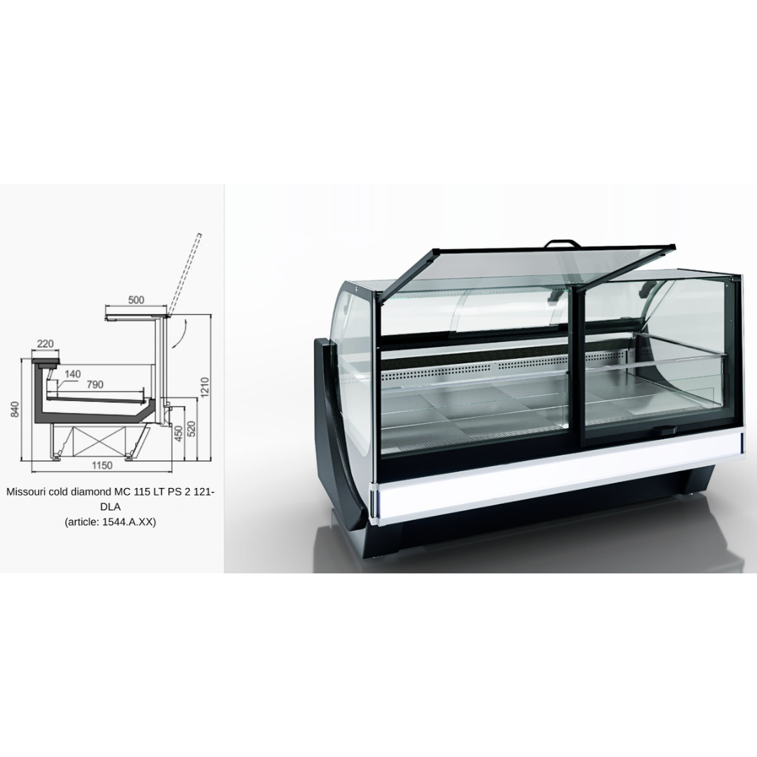 Витрина Missouri cold diamond MC 115 LT PS 2 121-DLA - 1875
