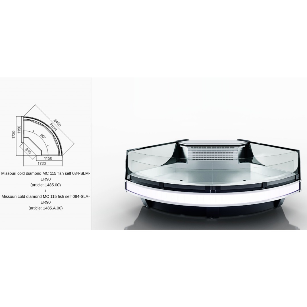 Витрина Missouri cold diamond MC 115 fish self 084 - SLA- ER90 - SLA- ER90