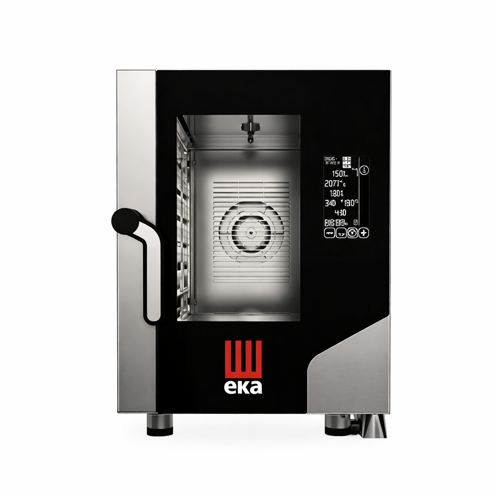 Печь пароконвекционная электрическая профессиональная TECNOEKA MILLENNIAL BLACK MASK Cooking MKF 621 BM, 6 уровней GN 1/1, электронное управление BLACK MASK, конвекция + пар (инжекторный), реверсивные вентиляторы, 30–270°C, 7,8 кВт, 380–400 В