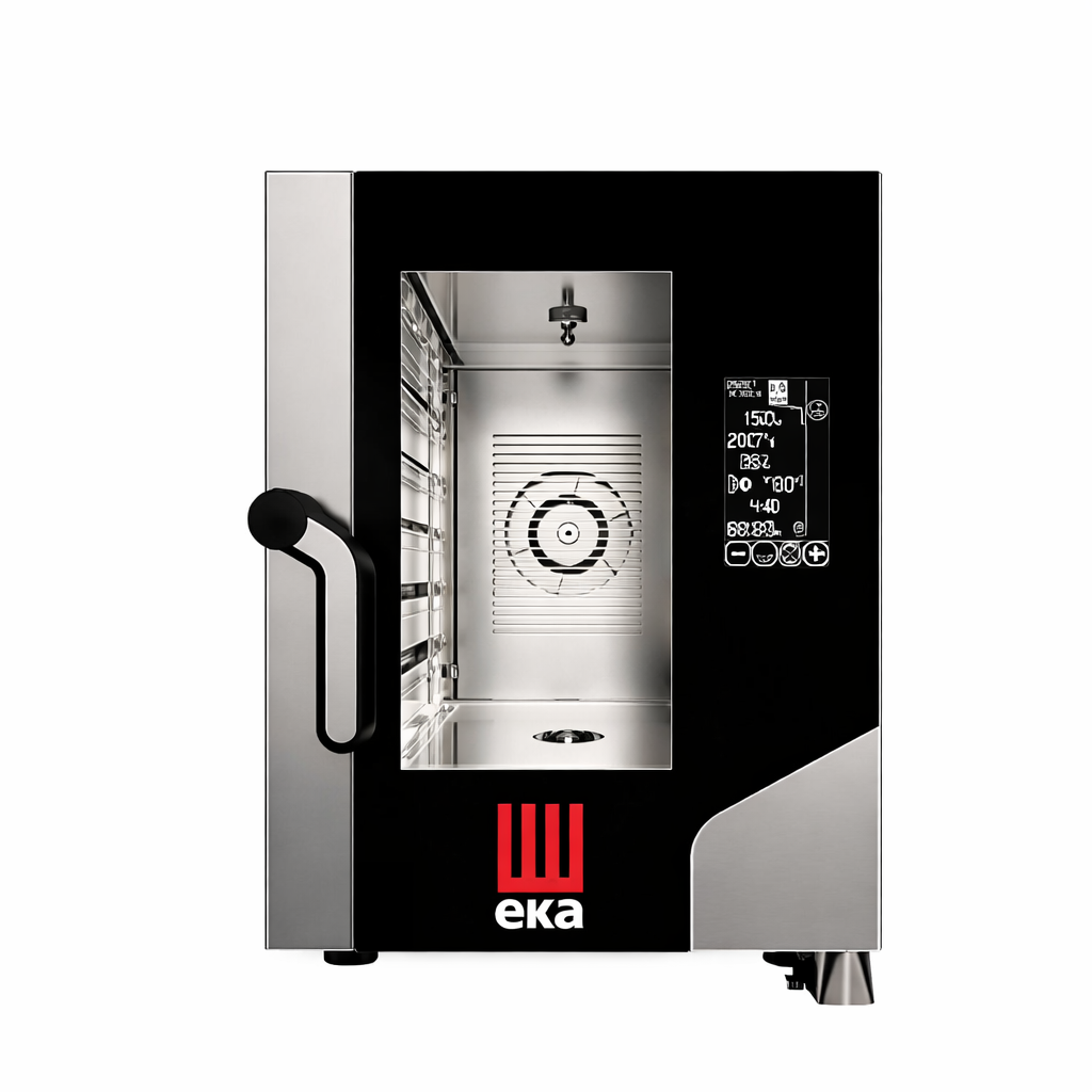 Печь пароконвекционная электрическая профессиональная TECNOEKA MILLENNIAL BLACK MASK Cooking MKF 621 BM, 6 уровней GN 1/1, электронное управление BLACK MASK, конвекция + пар (инжекторный), реверсивные вентиляторы, 30–270°C, 7,8 кВт, 380–400 В