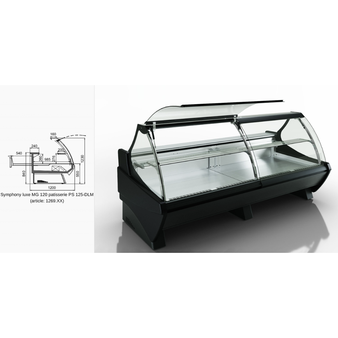 Кондитерская витрина Symphony luxe MG 120 patisserie PS 125-DLM - 937