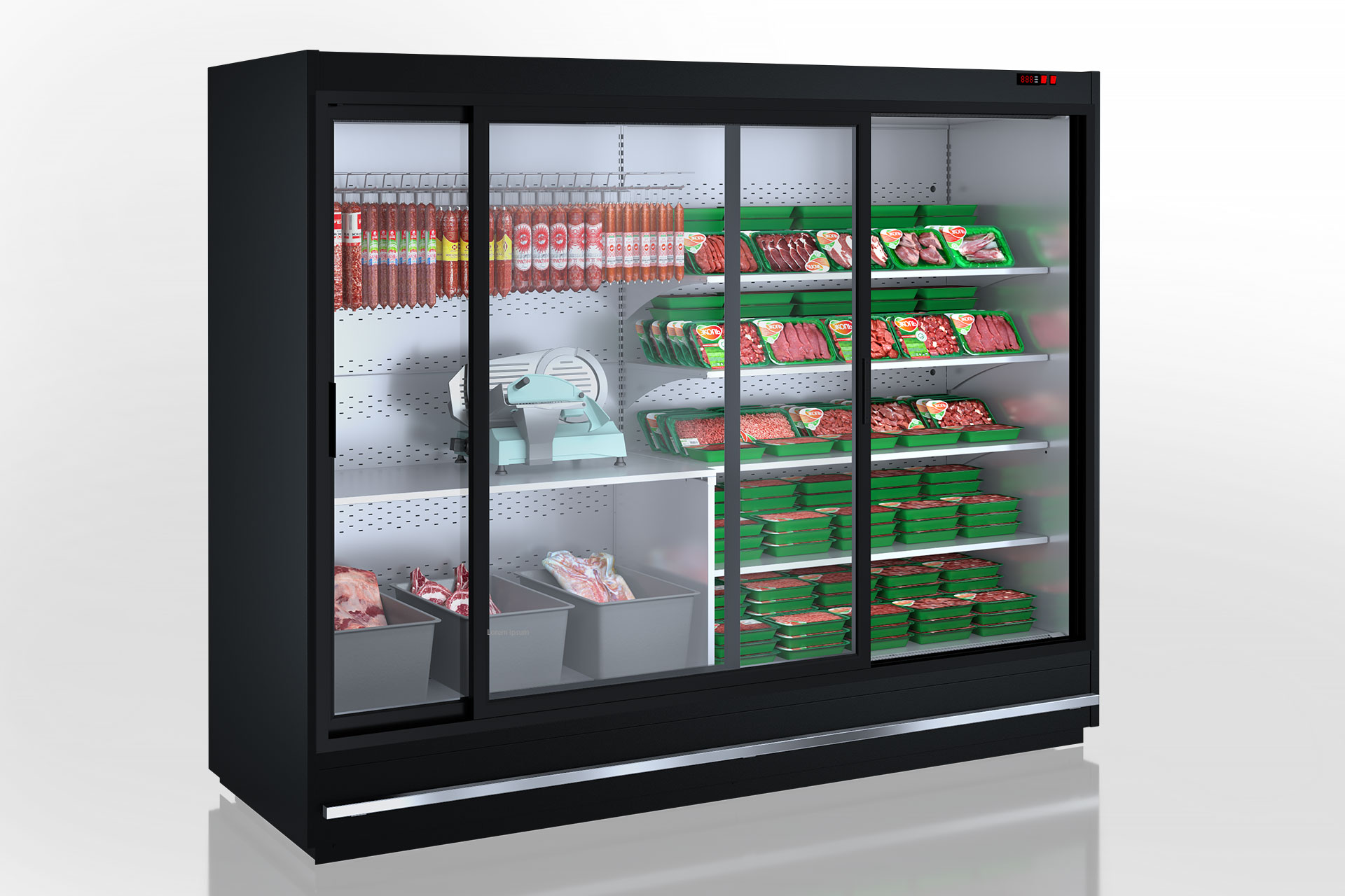 Специализированная витрина для продажи мяса Indiana MV 080 meat D 205-DLM - 1875