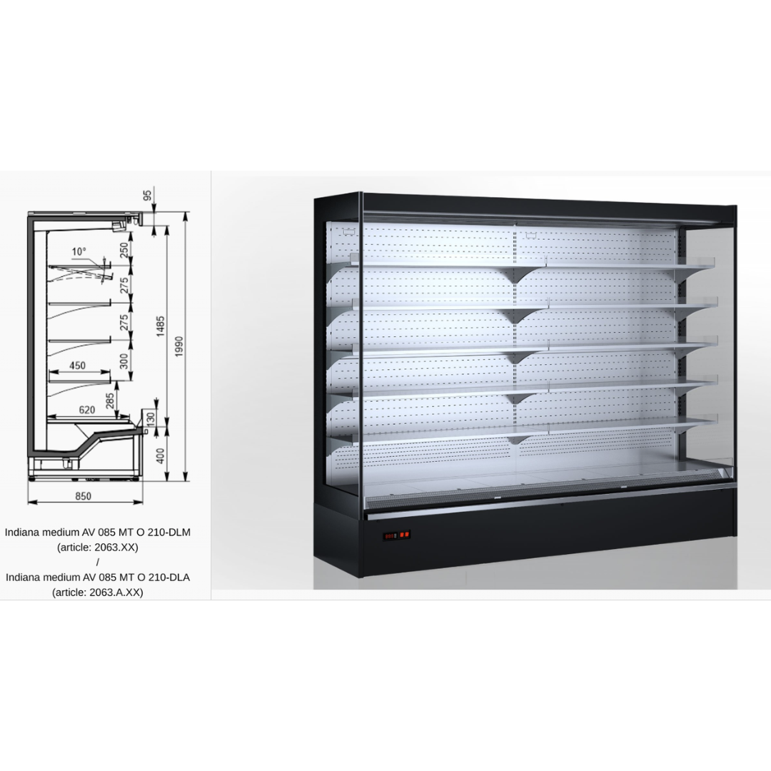 Пристенная витрина Indiana medium AV 070 MT O 210-DLM (Model 2021) - 937