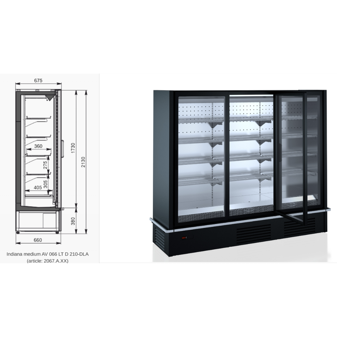 Витрина для замороженных продуктов Indiana medium AV 066 LT D 210-DLA - 795