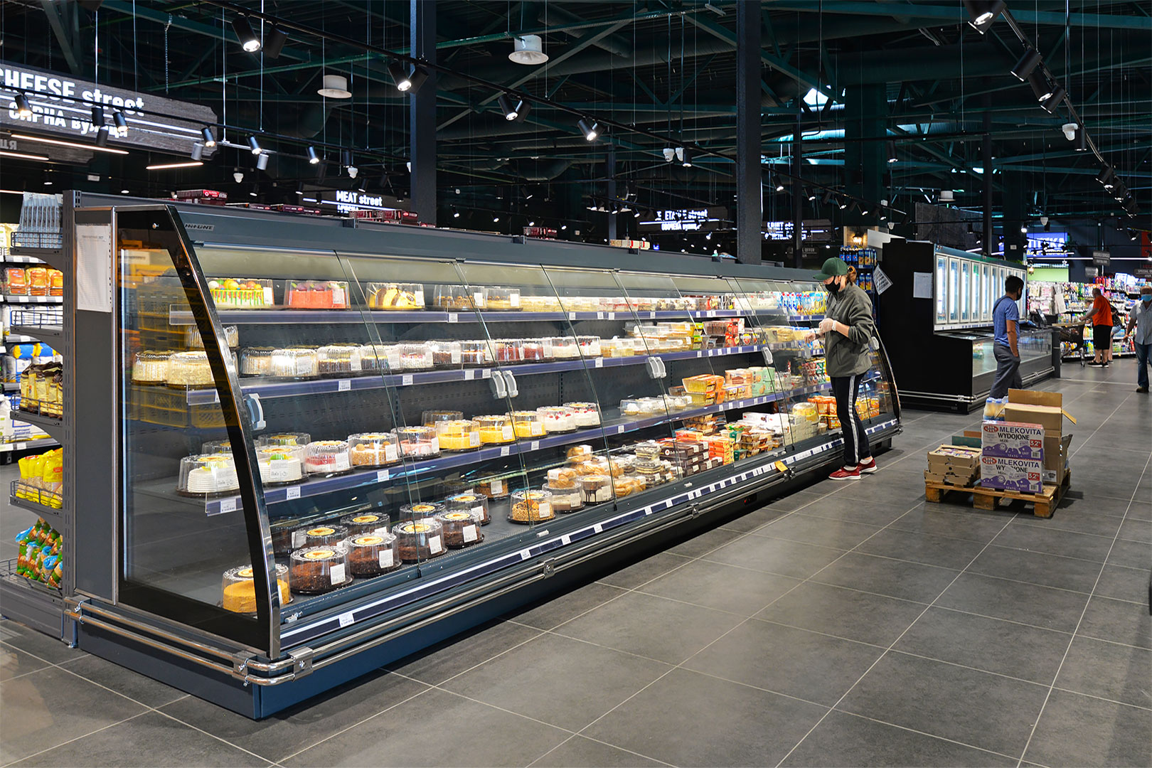 Полувертикальная витрина Louisiana eco MSV 095 MT D 160-DLM (Straight slide-doors Valentini) - 937