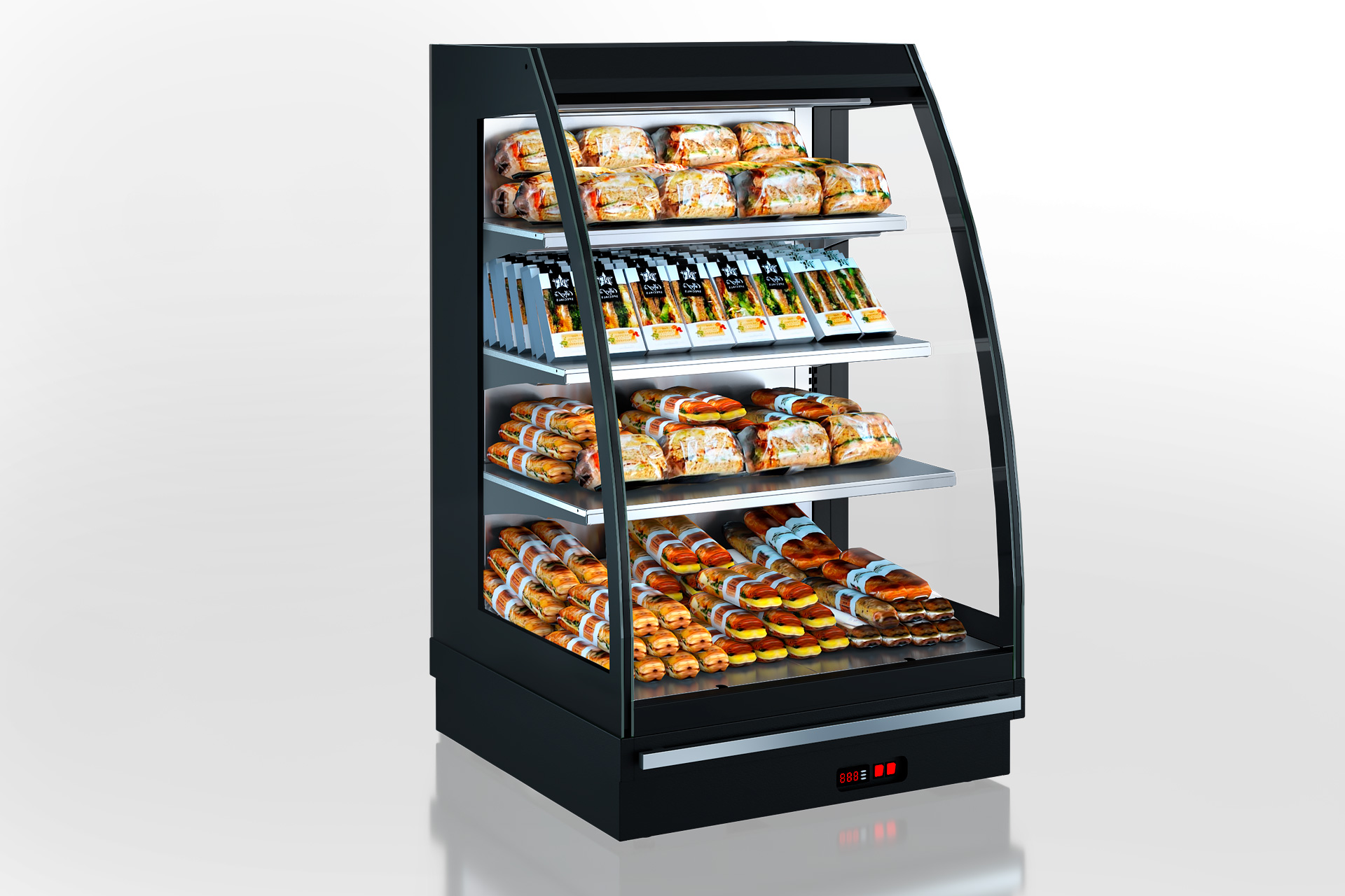 Полувертикальная витрина Louisiana eco NSV 095 heat O 160 (Rounded sidewall) - 905
