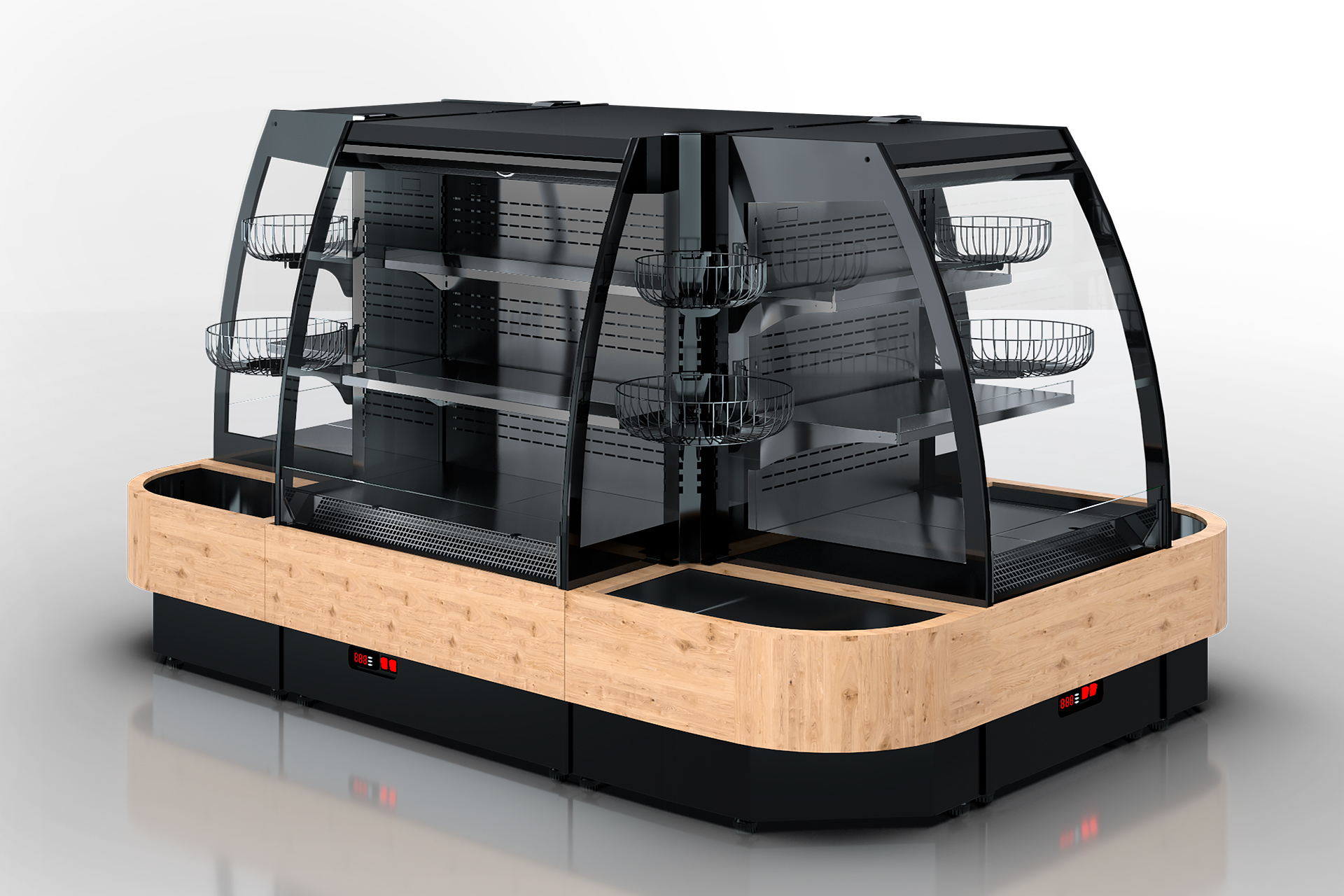 Полувертикальная витрина Indiana eco NSV 070 O 130 — угловые элементы