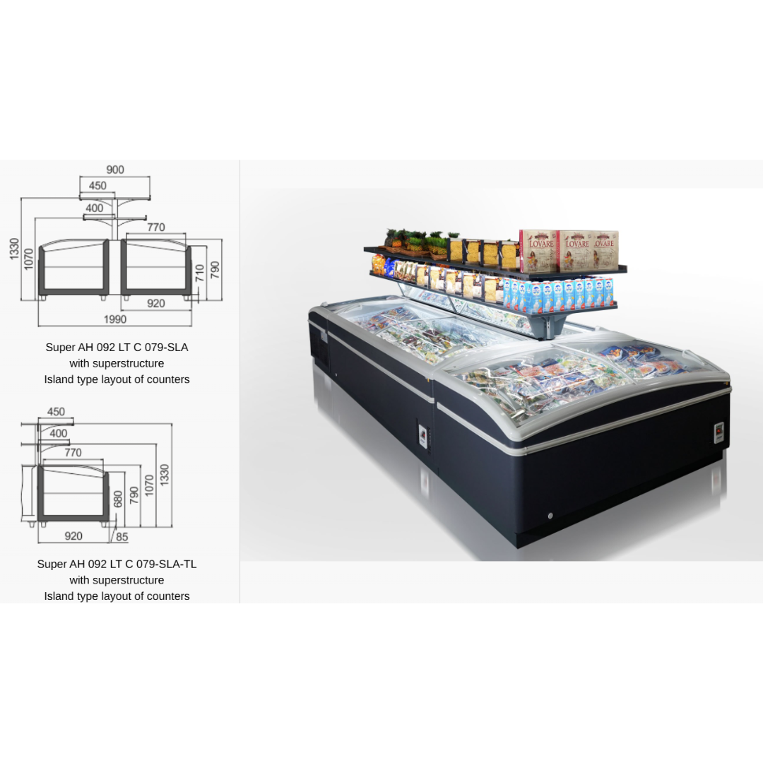 Витрина для замороженных продуктов Super AH 092 LT C A