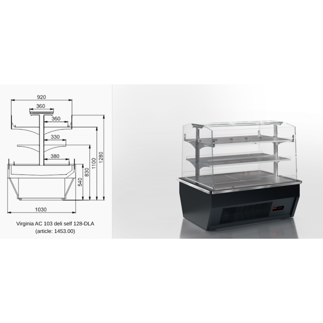 Промо-витрина Virginia AC 103 deli self A