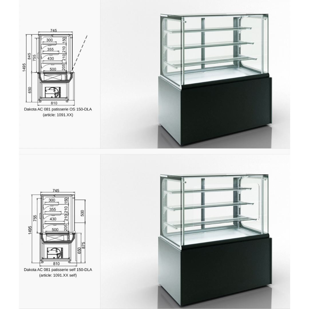 Кондитерская витрина Dakota AC 081 patisserie OS 150-DLA - 940
