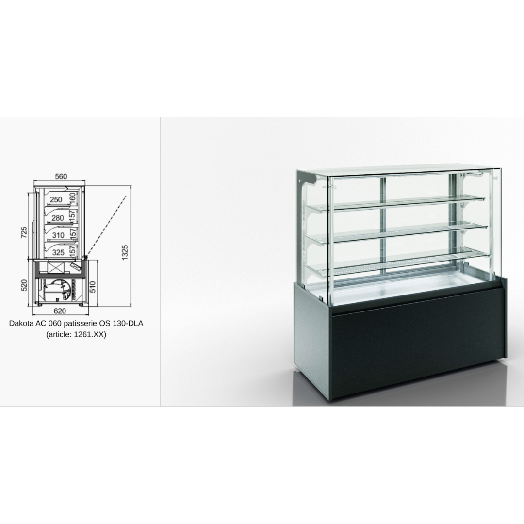 Кондитерская витрина Dakota AC 060 patisserie OS 130-DLA - 1250