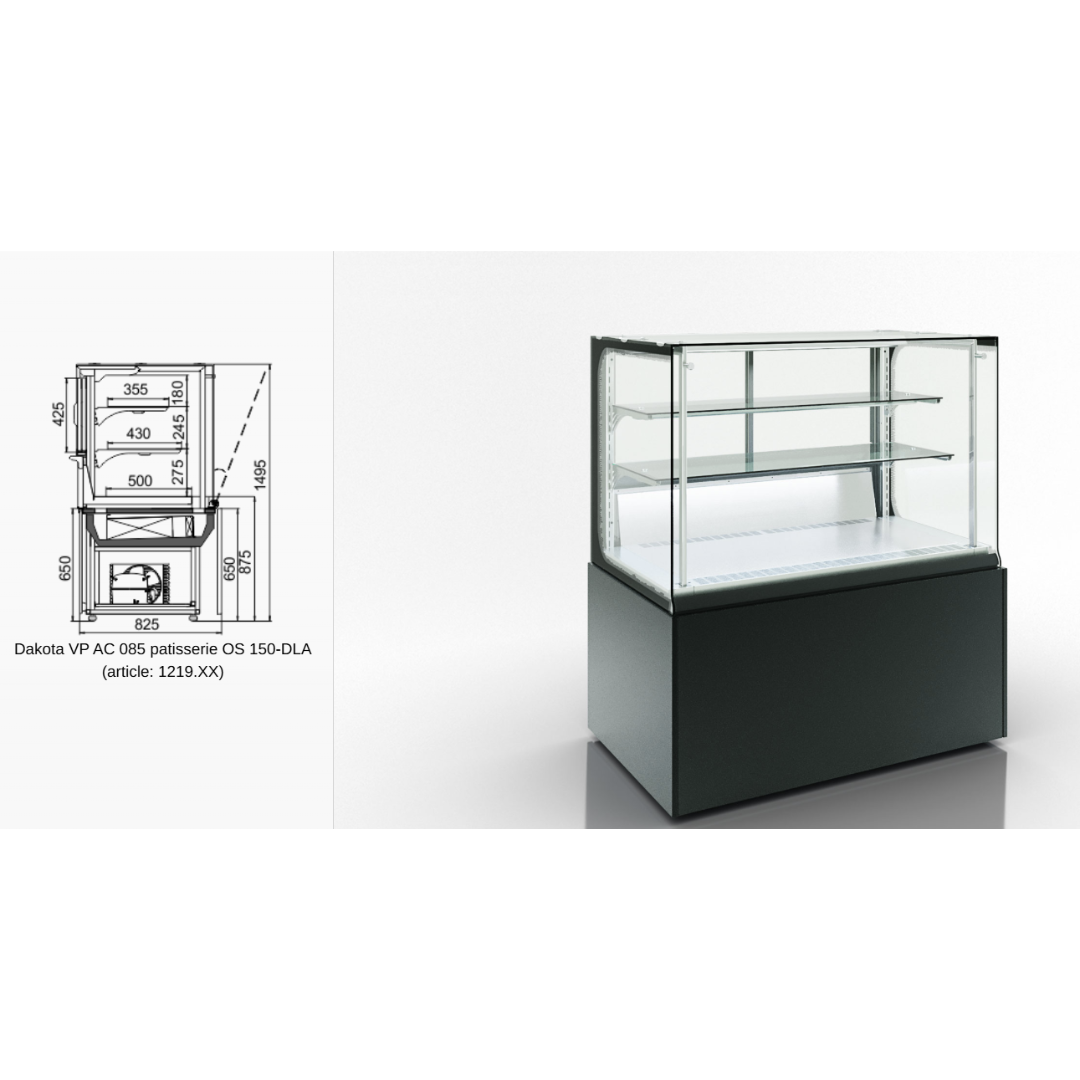 Кондитерская витрина Dakota VP AC 085 patisserie OS 150-DLA - 940