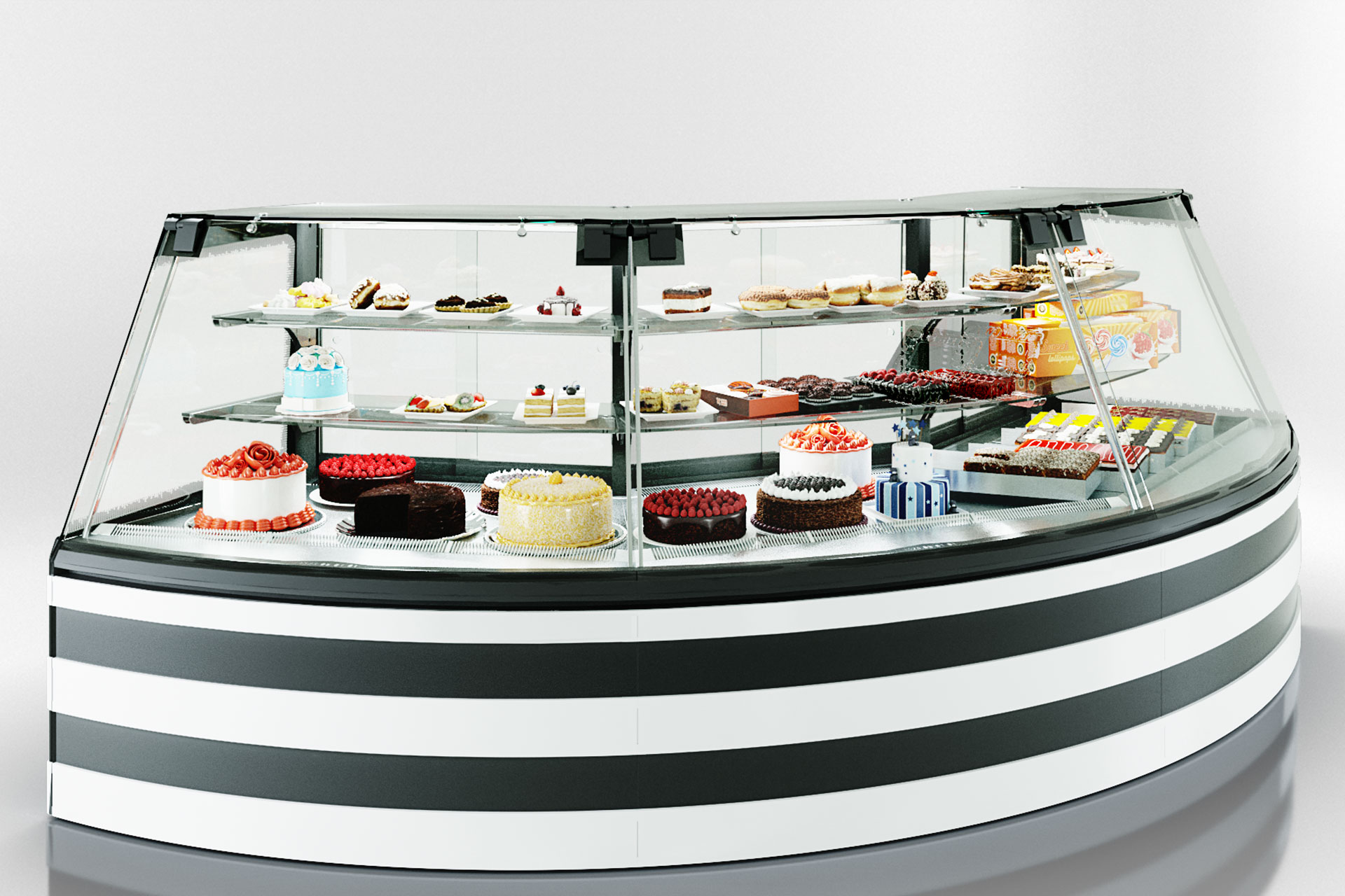 Кондитерская витрина Dakota sapphire KA 090 patisserie PS A — угловой элемент