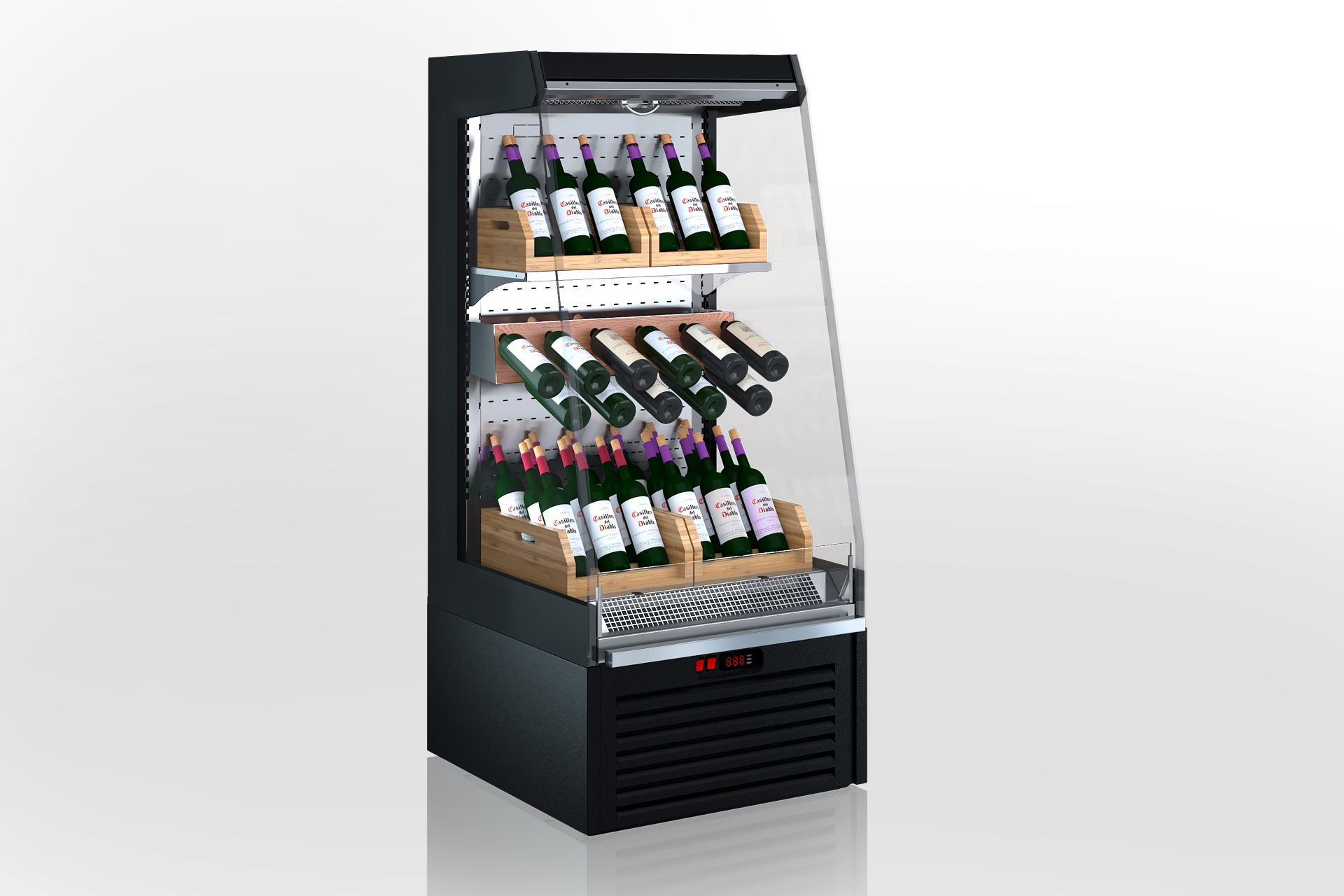 Полувертикальная витрина Indiana eco ASV 070 wine O 144-DLA - 640