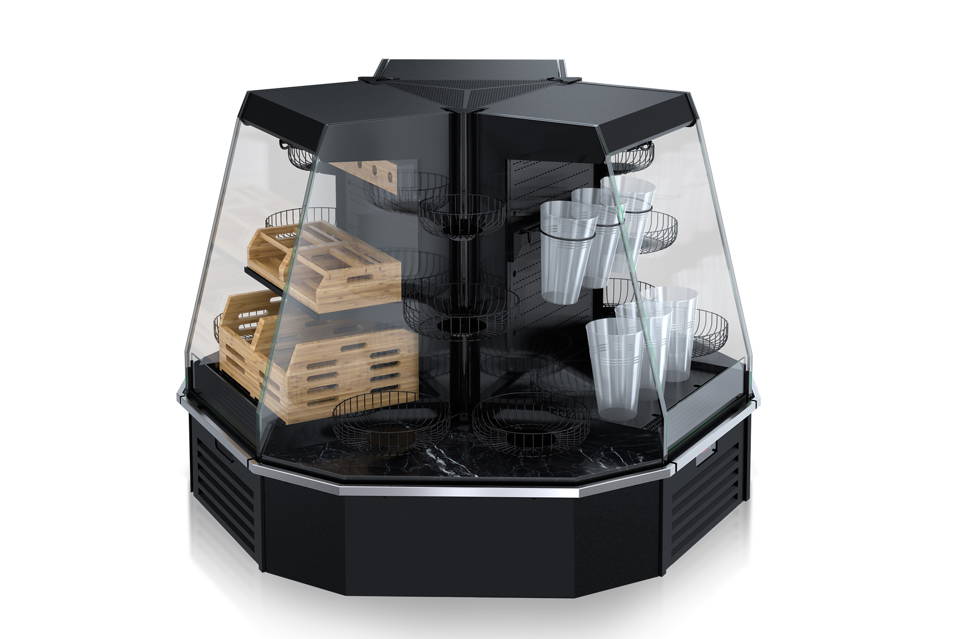 Полувертикальная витрина Indiana eco NSV 070 O 144 — угловые элементы