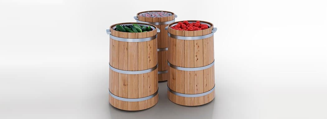 Специализированная витрина для продажи солений Pickles Tub 20