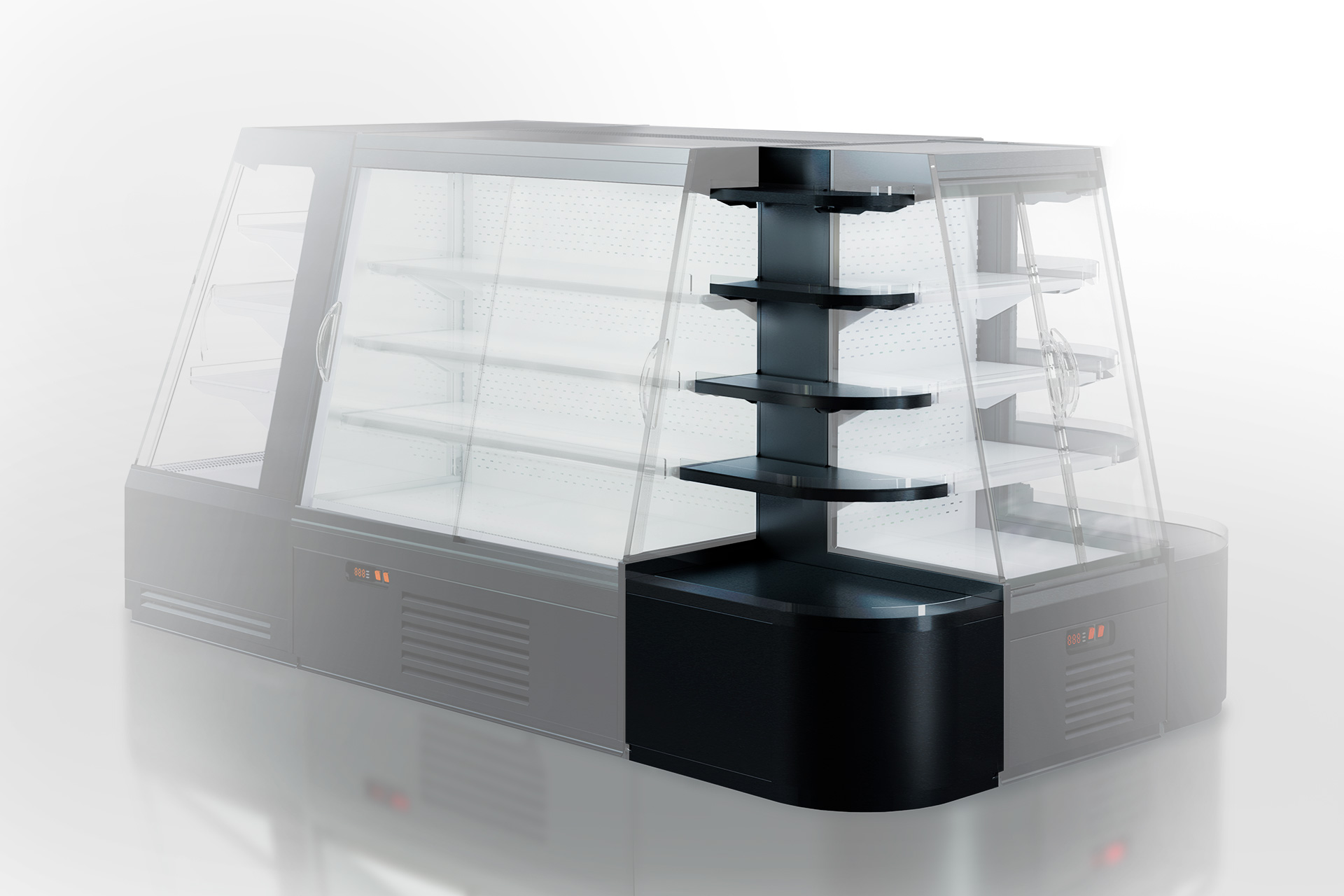 Полувертикальная витрина Indiana eco cube 2ASV 070 MT D 140 DLA - 3750