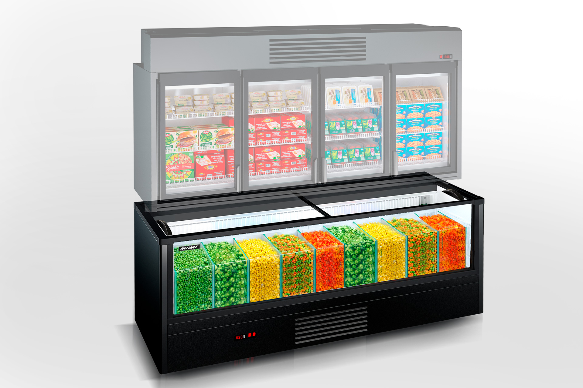 Витрина для замороженных продуктов Alaska AH 087 LT С 094-SLA - 2500