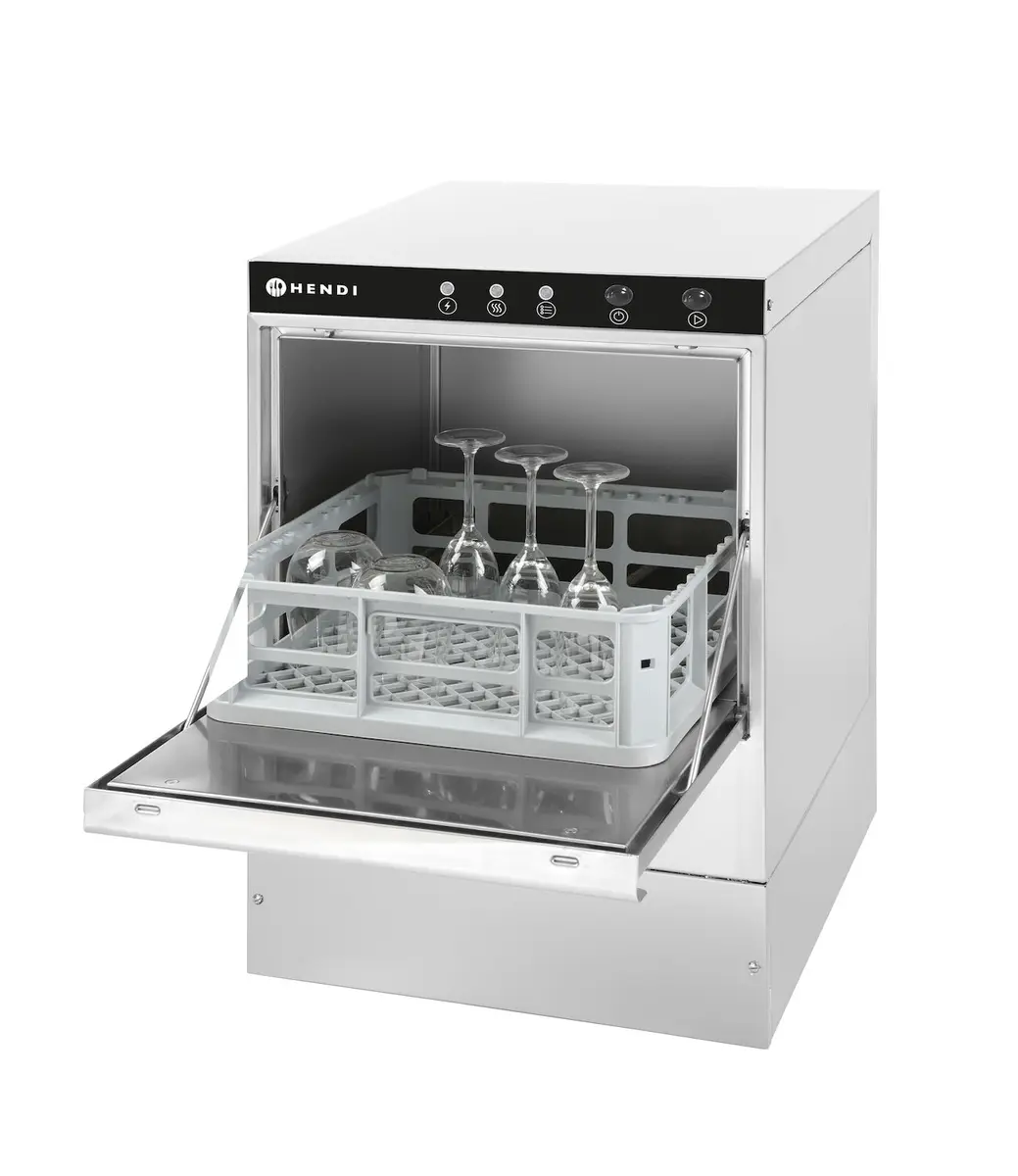 Профессиональная машина для мойки бокалов K40 40×40 см с дозаторами ополаскивателя, моющего средства и сливной помпой