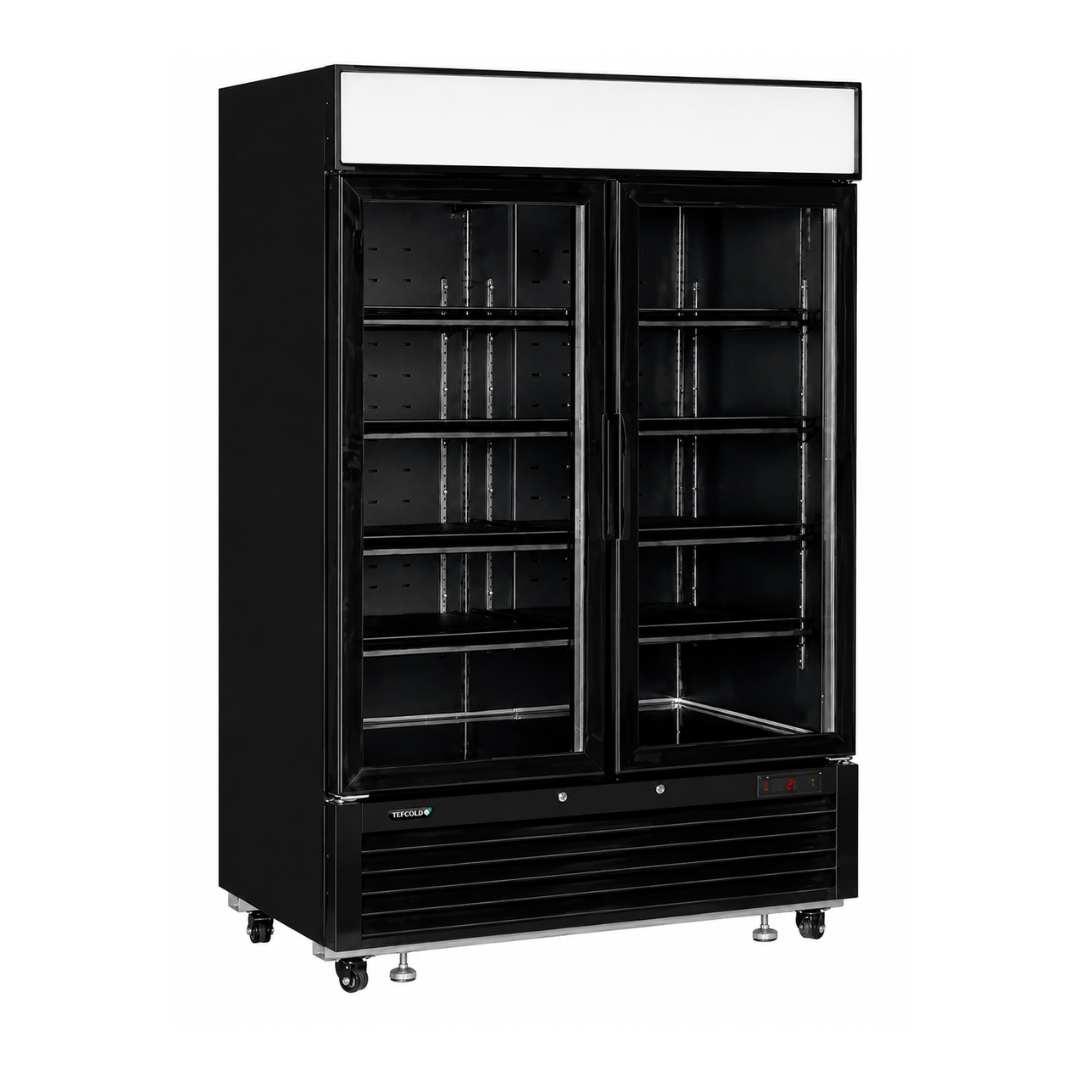 Холодильный шкаф со стеклянными дверями, 1108 л, чёрный TEFCOLD LGC5000B