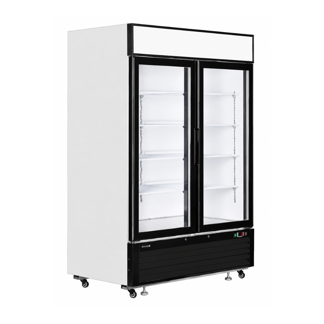 Холодильный шкаф со стеклянными распашными дверями 1108 л, белый TEFCOLD LGC5000