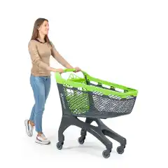 Тележка для покупок из эко-пластика 160 л Plastimark Roomy