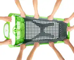 Тележка для покупок из эко-пластика 160 л Plastimark Roomy