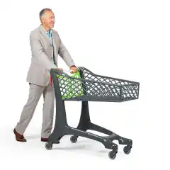 Тележка для покупок из эко-пластика 90 л Plastimark Keita