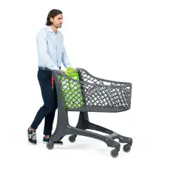 Тележка для покупок из эко-пластика 130 л Plastimark Luma
