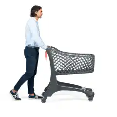 Тележка для покупок из эко-пластика 130 л Plastimark Luma