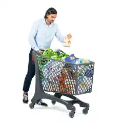 Тележка для покупок из эко-пластика 210 л Plastimark Duka