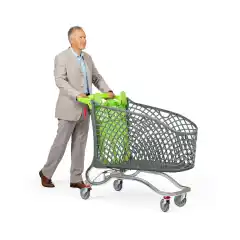 Тележка для покупок гибридная 240 л для гипермаркетов Plastimark Hybrid Iper
