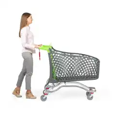 Тележка для покупок 220 л с металлическим основанием Plastimark Hybrid Maxi