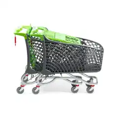 Тележка для покупок 220 л с металлическим основанием Plastimark Hybrid Maxi