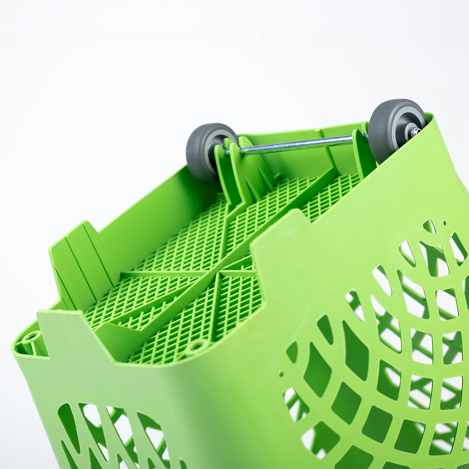 Покупательская корзина на колёсах Plastimark Slimmer 60 л — Синяя (RAL 5015)