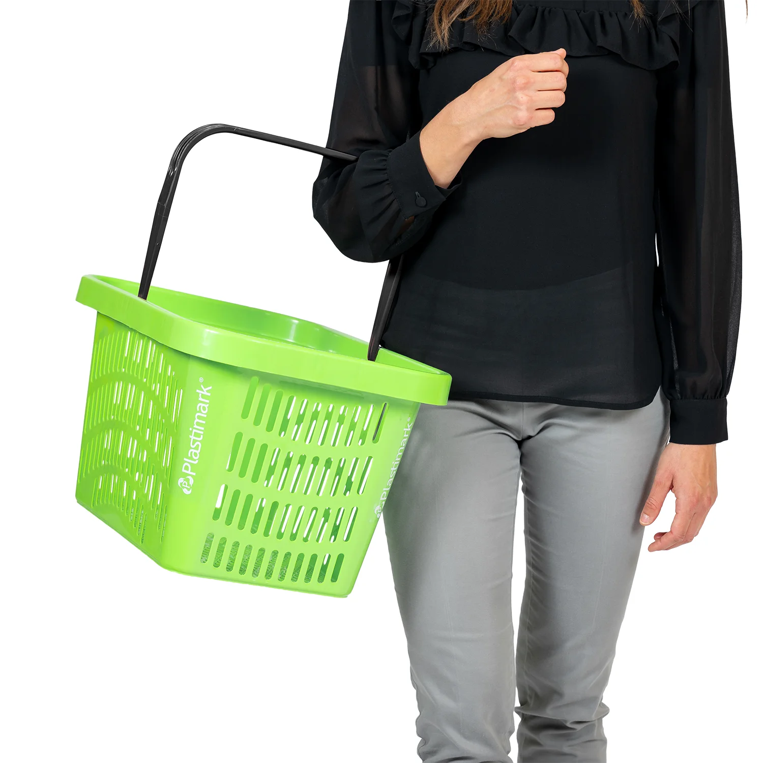 Покупательская корзина Plastimark Onda 28 л — Синяя (RAL 5015)