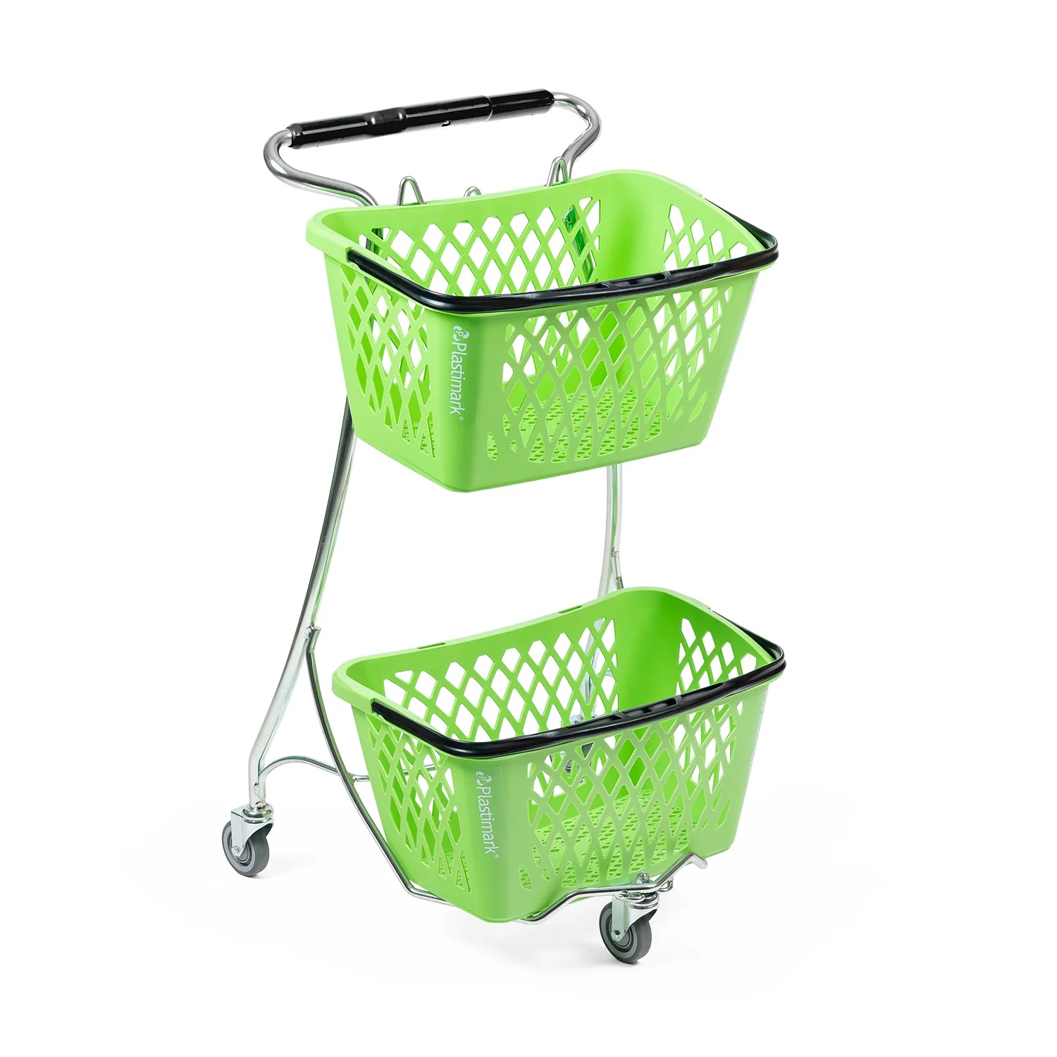 Plastimark Multi — double-basket shopping cart
