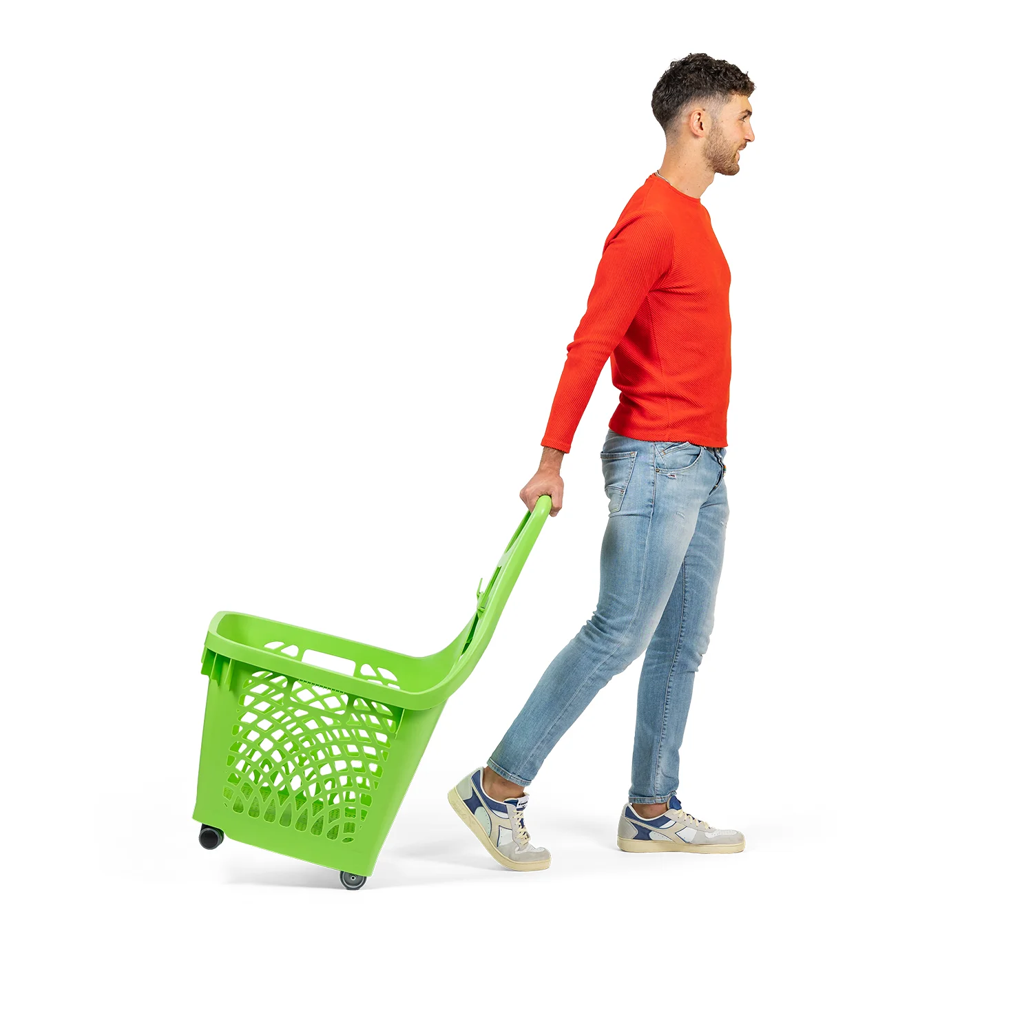 Модульная покупательская корзина-тележка Plastimark Maxityko 66 л