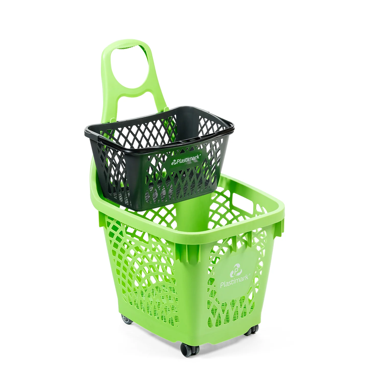 Модульная покупательская корзина-тележка Plastimark Maxityko 66 л