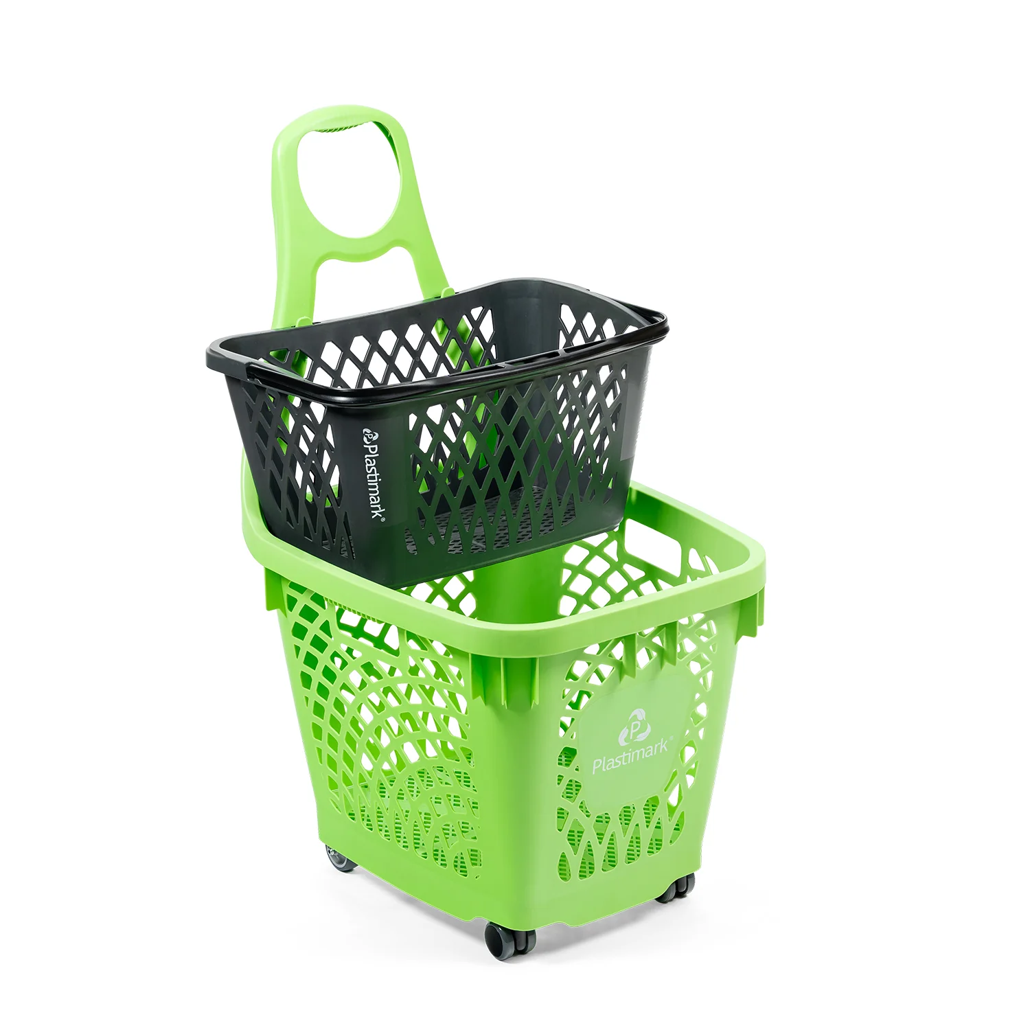 Модульная покупательская корзина-тележка Plastimark Maxityko 66 л