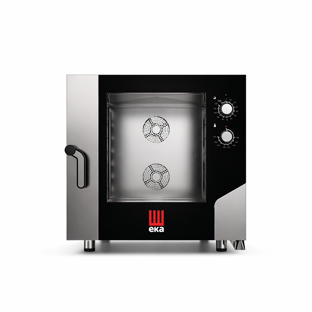 Печь конвекционная электрическая профессиональная, 6 уровней 600×400 мм, расстояние 80 мм, электромеханическое управление, 100–270°C, 10,4 кВт, 380–400 В, IPX4