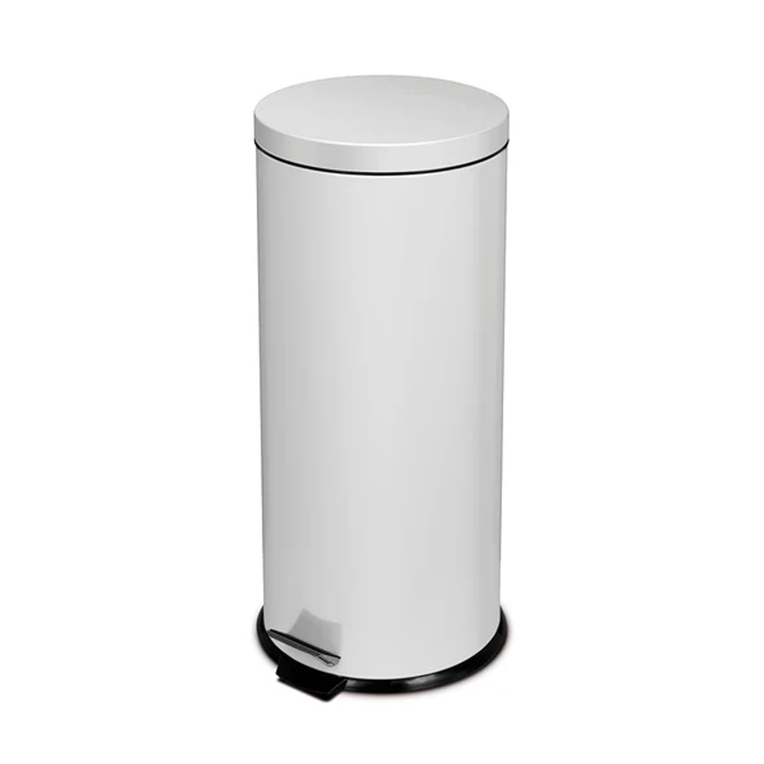 Мусорная урна с педалью и крышкой, бренд STIL CASA, объем 30 л, Ø290x640 мм, вес 3,5 кг, белого цвета
